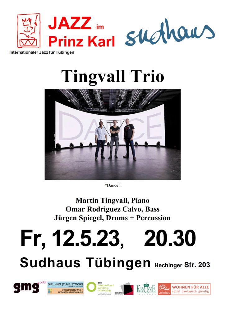 Konzert mit dem Tingvall Trio am 12.5.2023 im Sudhaus Tübingen